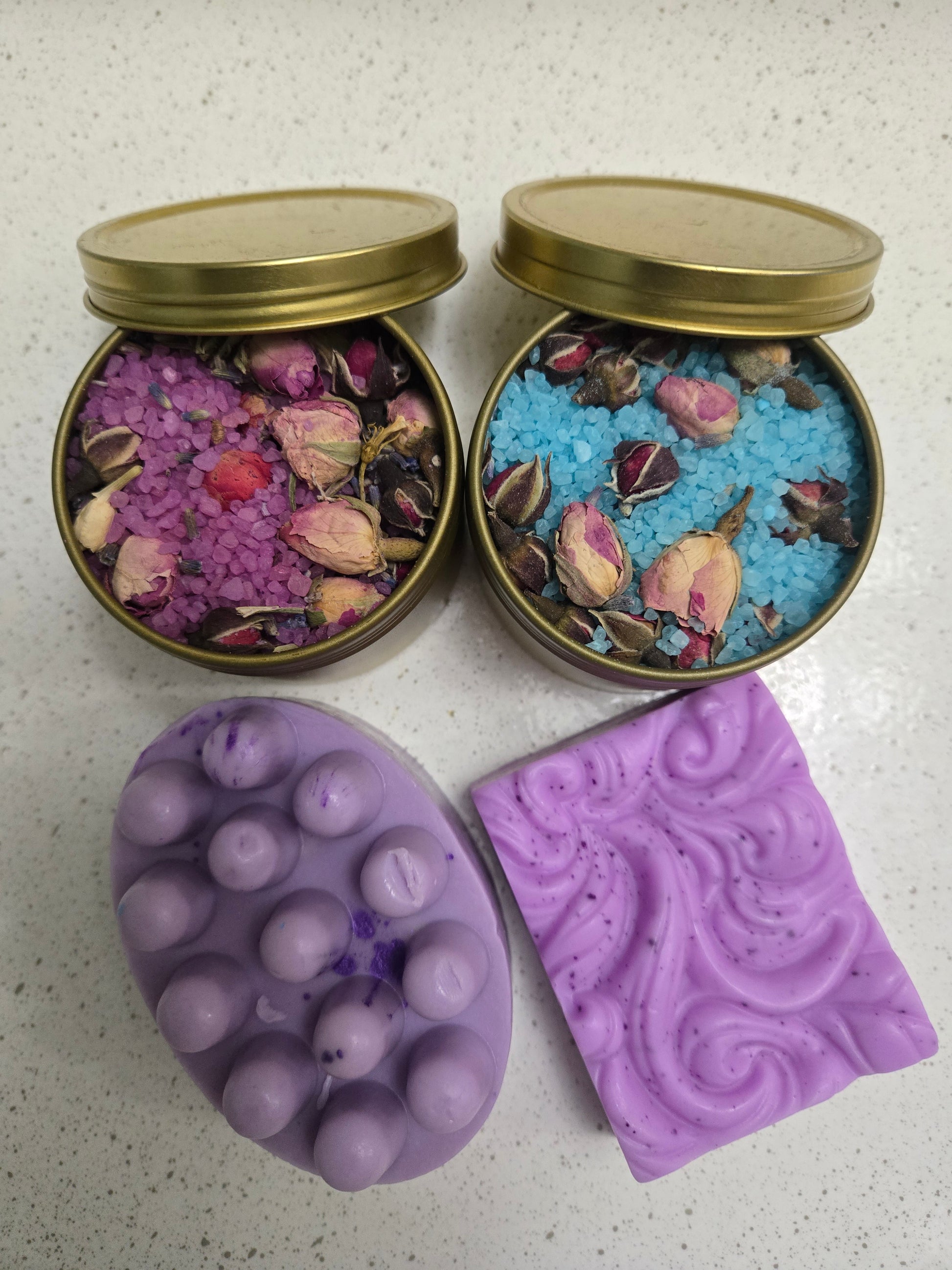 Zaya Soaps Lavender Dream Set Soothing Lavender Bar, Massage Bar & Tea Bath Bundle