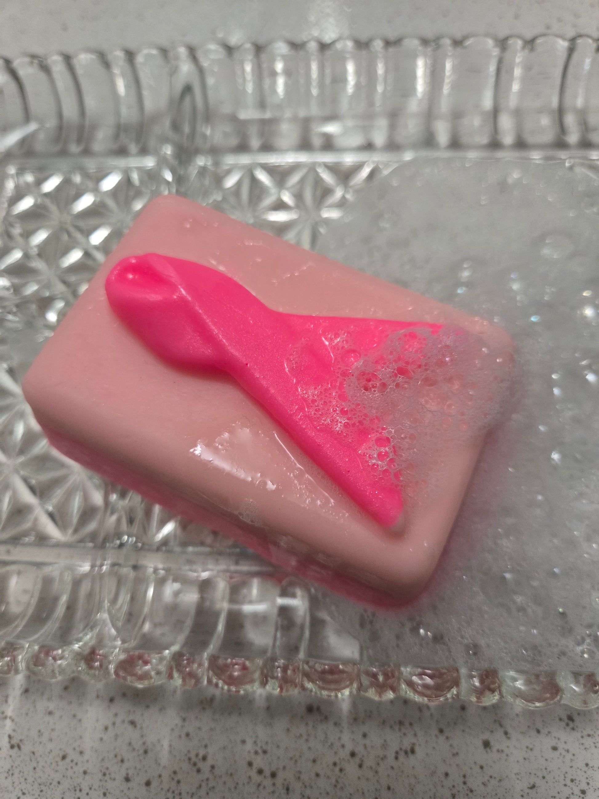 Zaya Soaps Suds for a Cause Handcrafted Awareness Soap with a pink ribbon symbol from the Suds for a Cause Collection