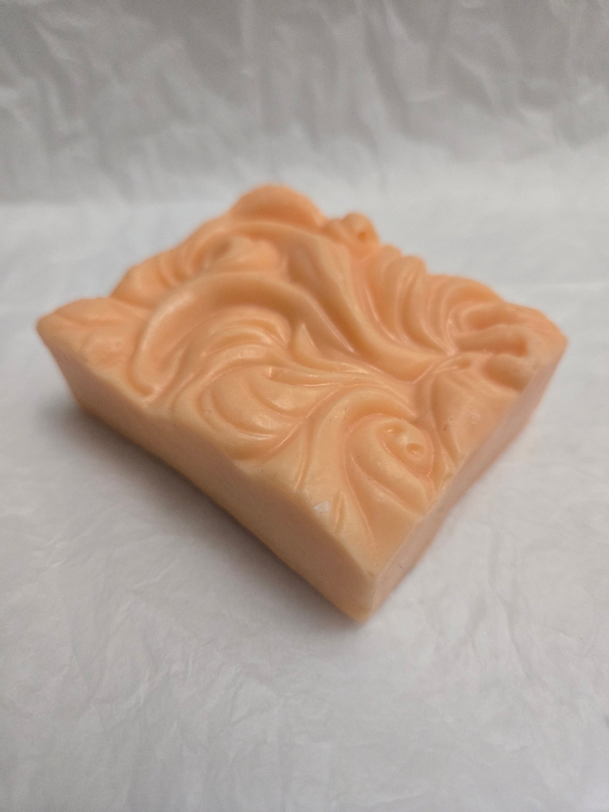Zaya Soaps Orange singular bar Handcrafted Orange wave design Shea Butter Soap by Zaya Soaps 