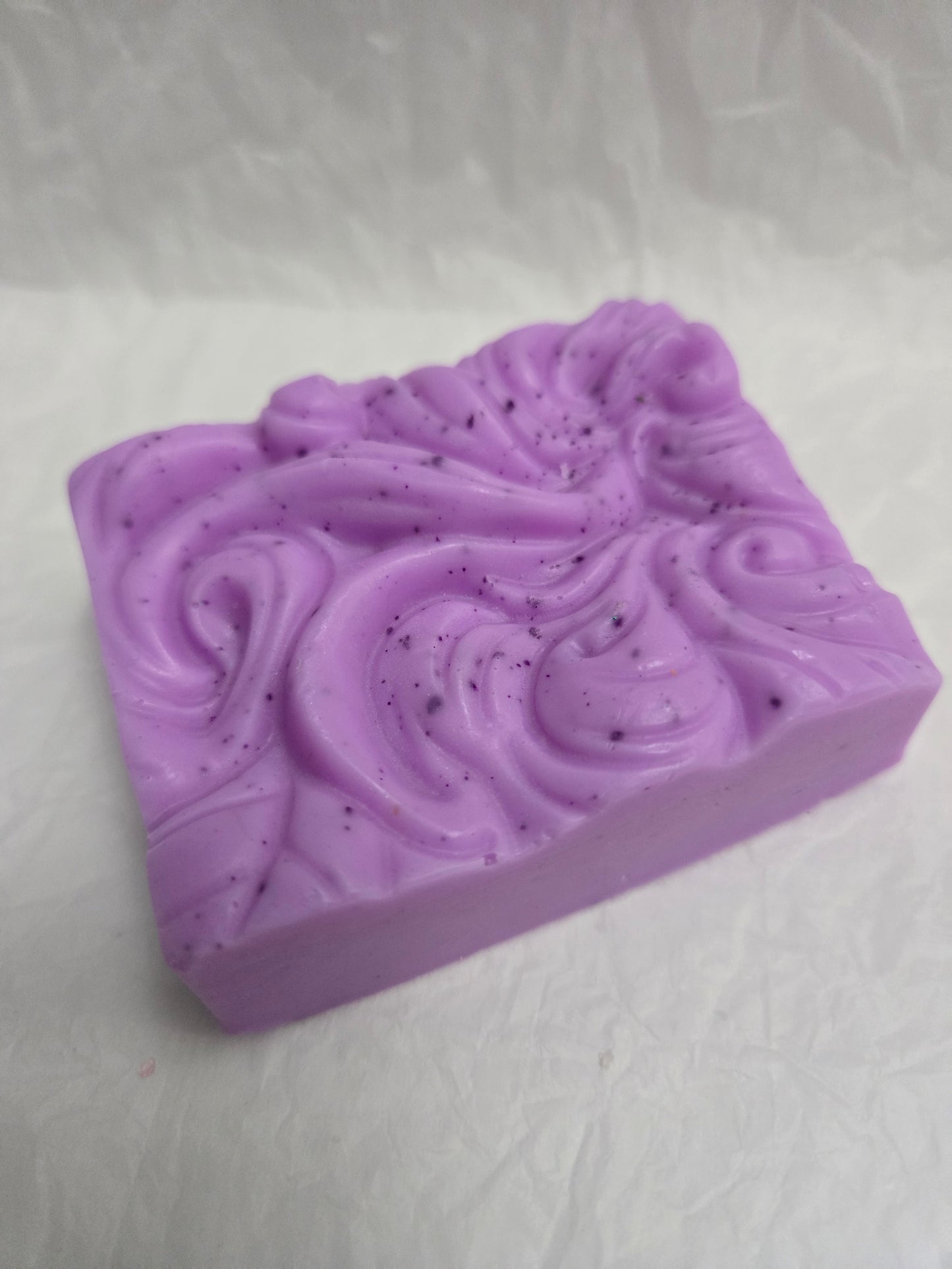Zaya Soaps Handcrafted Purple Lavender wave design Shea Butter Soap bar by Zaya Soaps 