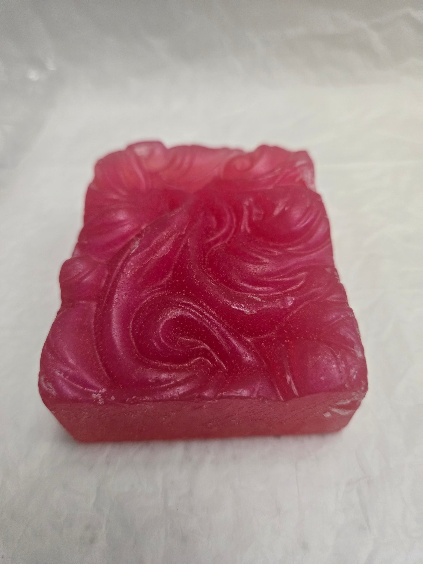 Zaya Soaps Handcrafted Magenta wave design Shea Butter Soap bar by Zaya Soaps 