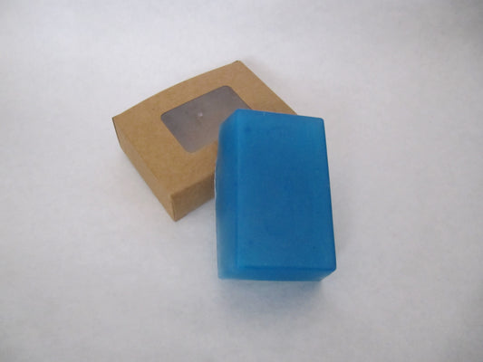Zaya Soaps Men's - Blue Unscented bar with kraft box-by Zaya Soaps LLC